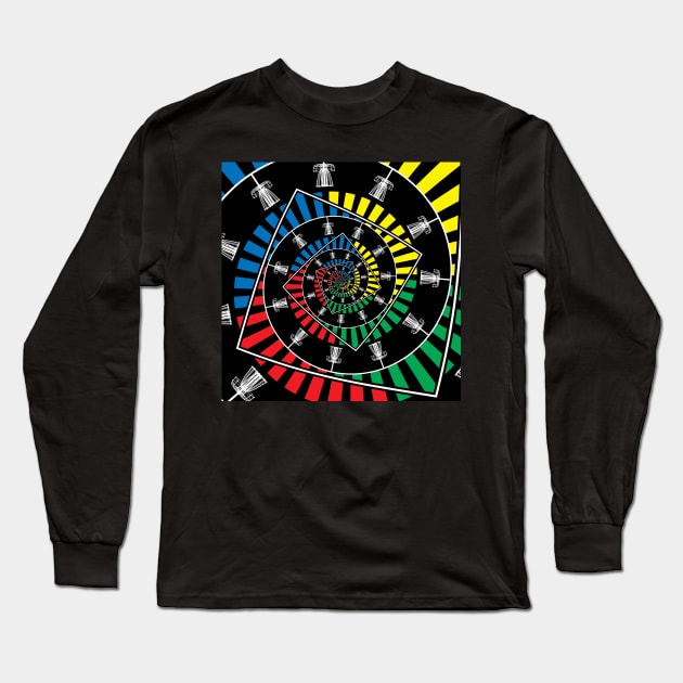 Infinite Disc Golf Baskets Long Sleeve T-Shirt by perkinsdesigns